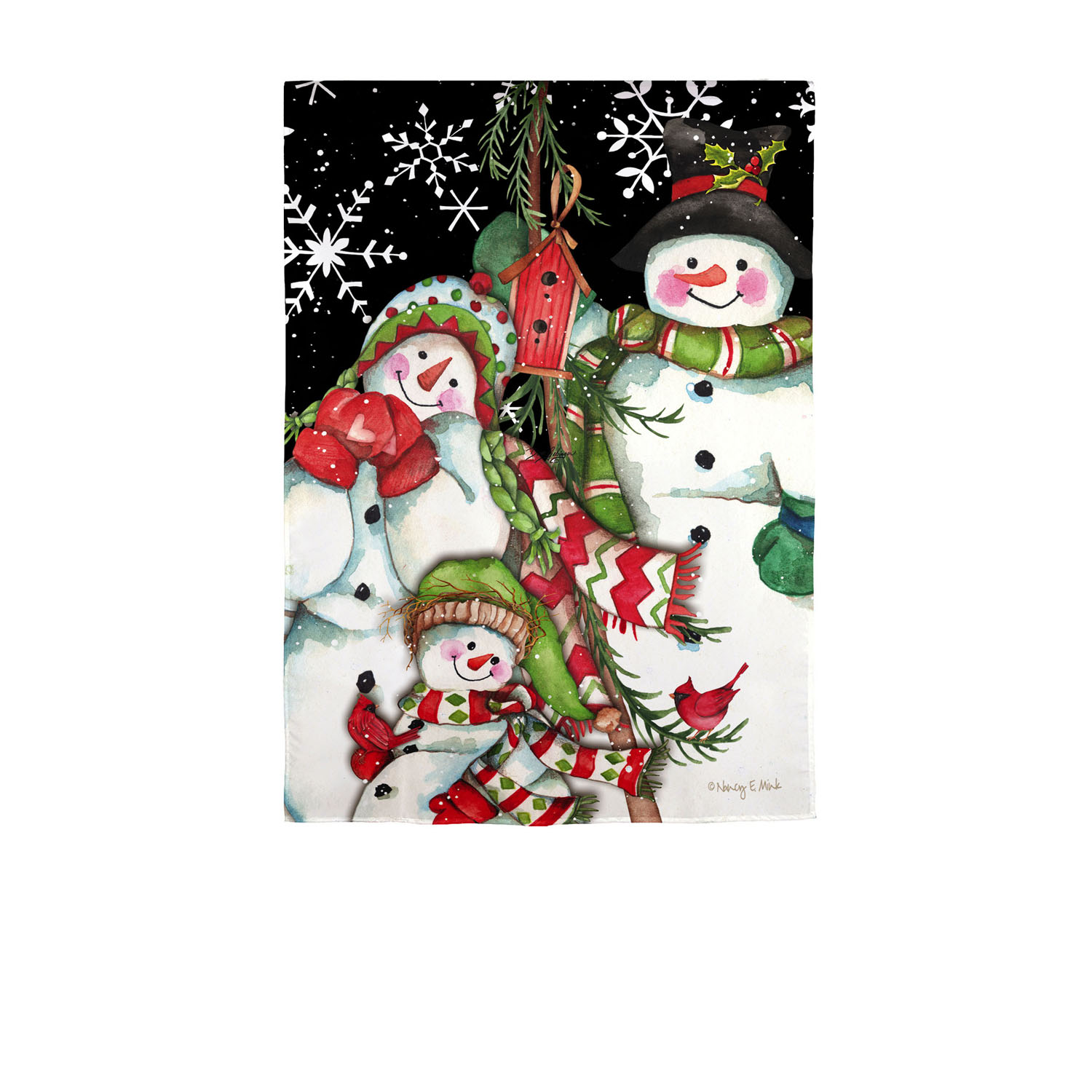 Garden Flag - Snowman Holiday